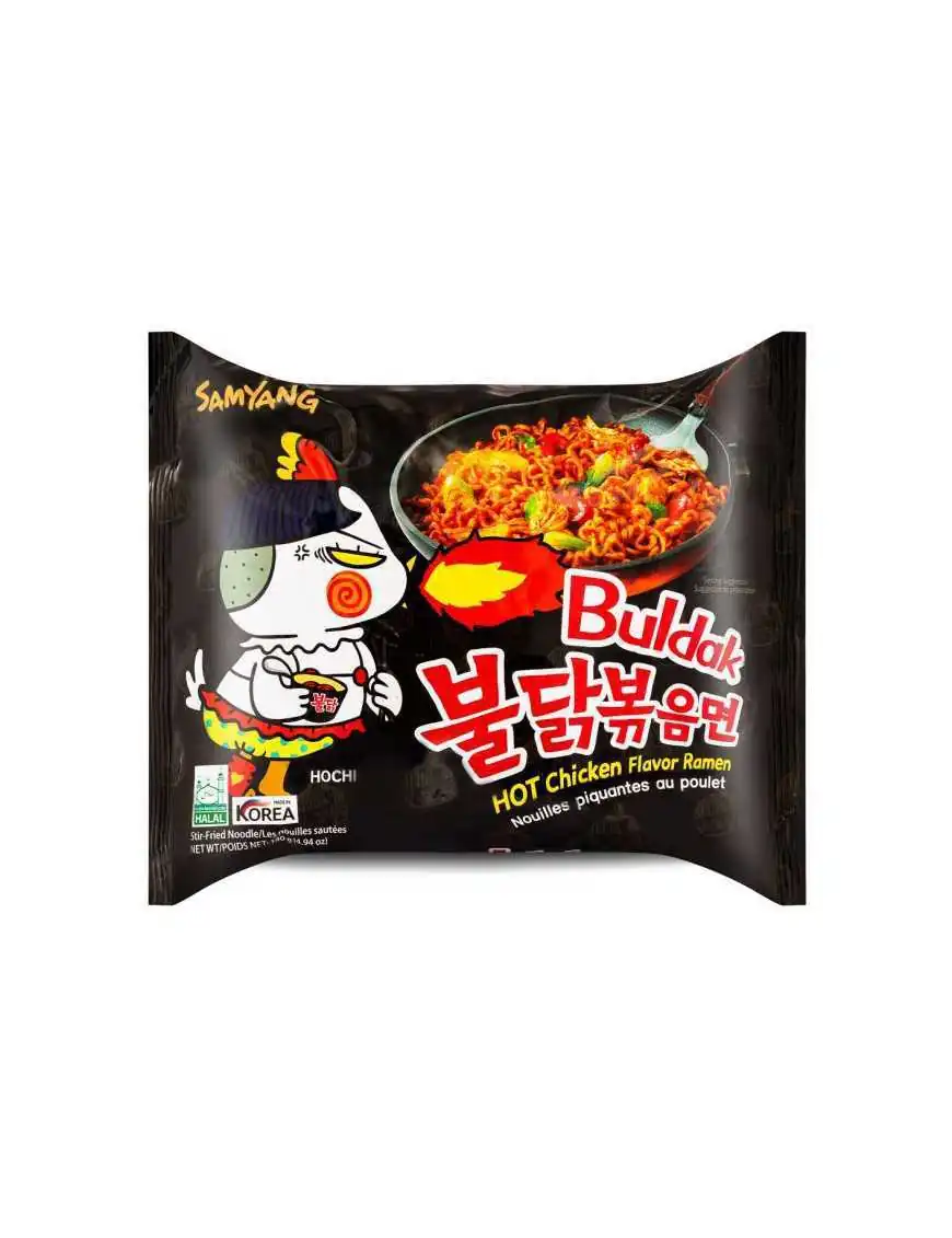 Nouilles Pimentées Saveur Poulet (Samyang Buldak Noir) - 1 paquet