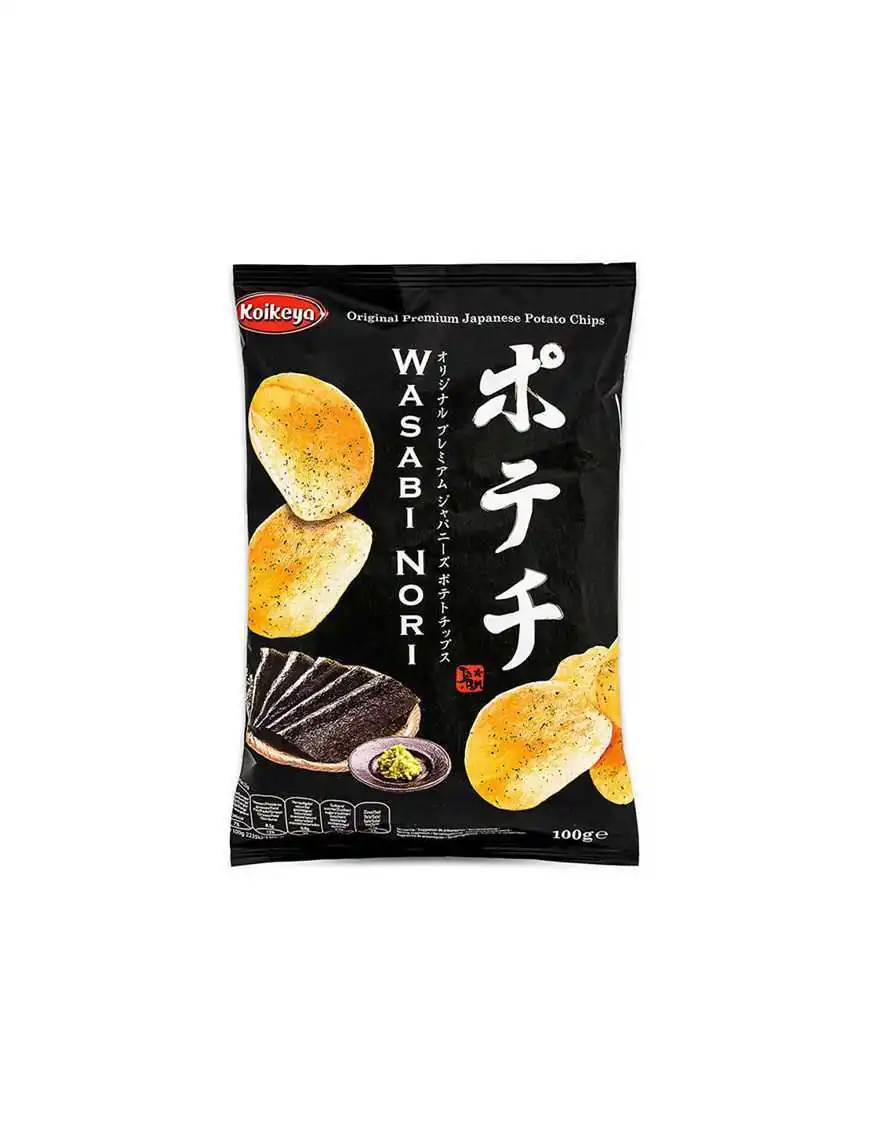 Chips japonaises goût wasabi nori (100g) 🗾