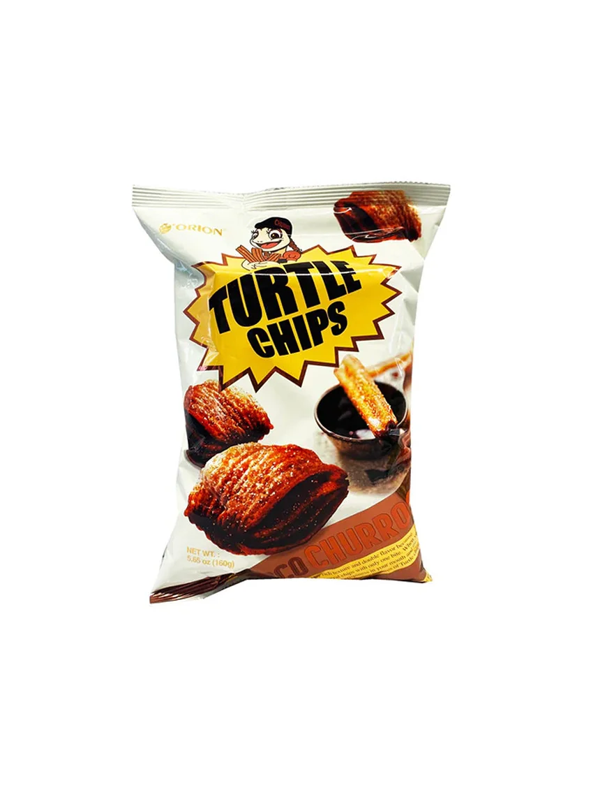 Biscuits Coréens Goût Churros - Turtle Chips (160g) (DDM : 02/09/2024)