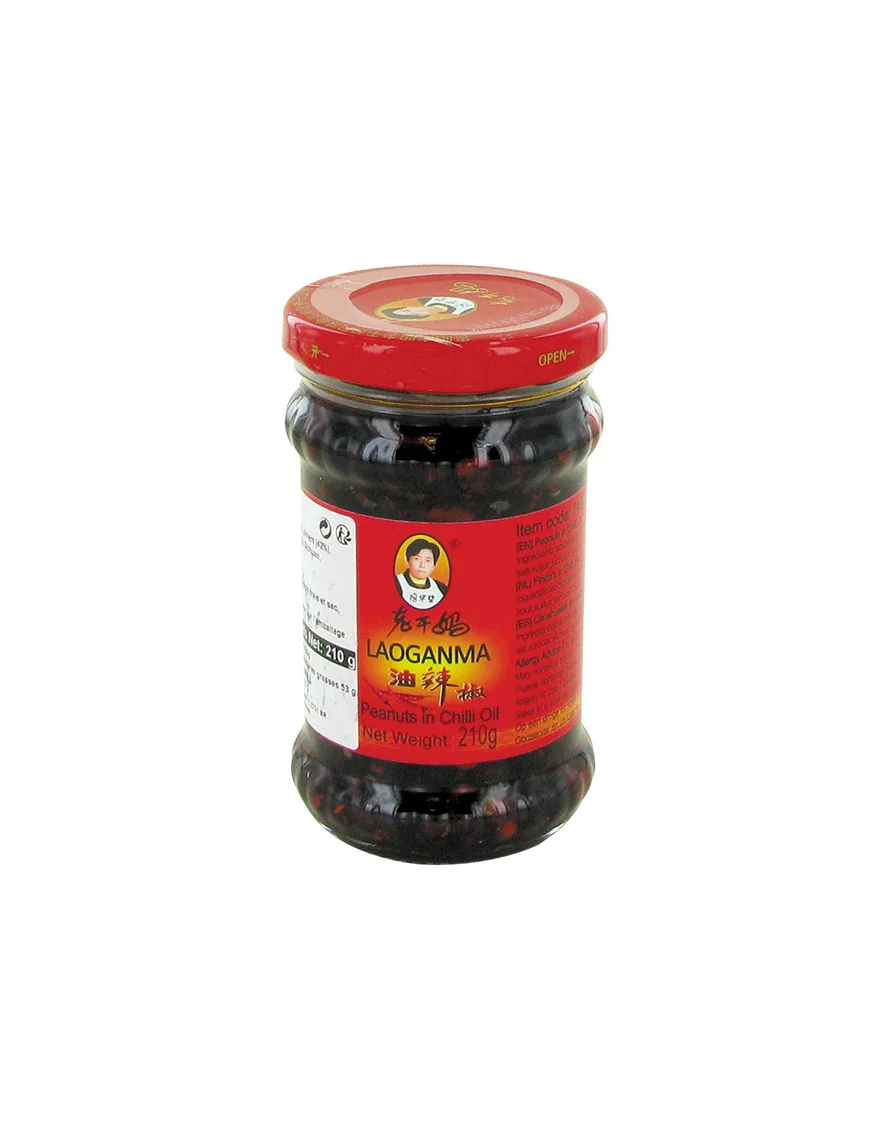 Huile Pimentée aux Cacahuètes (Laoganma) - 210g (DDM : 20/07/2025)