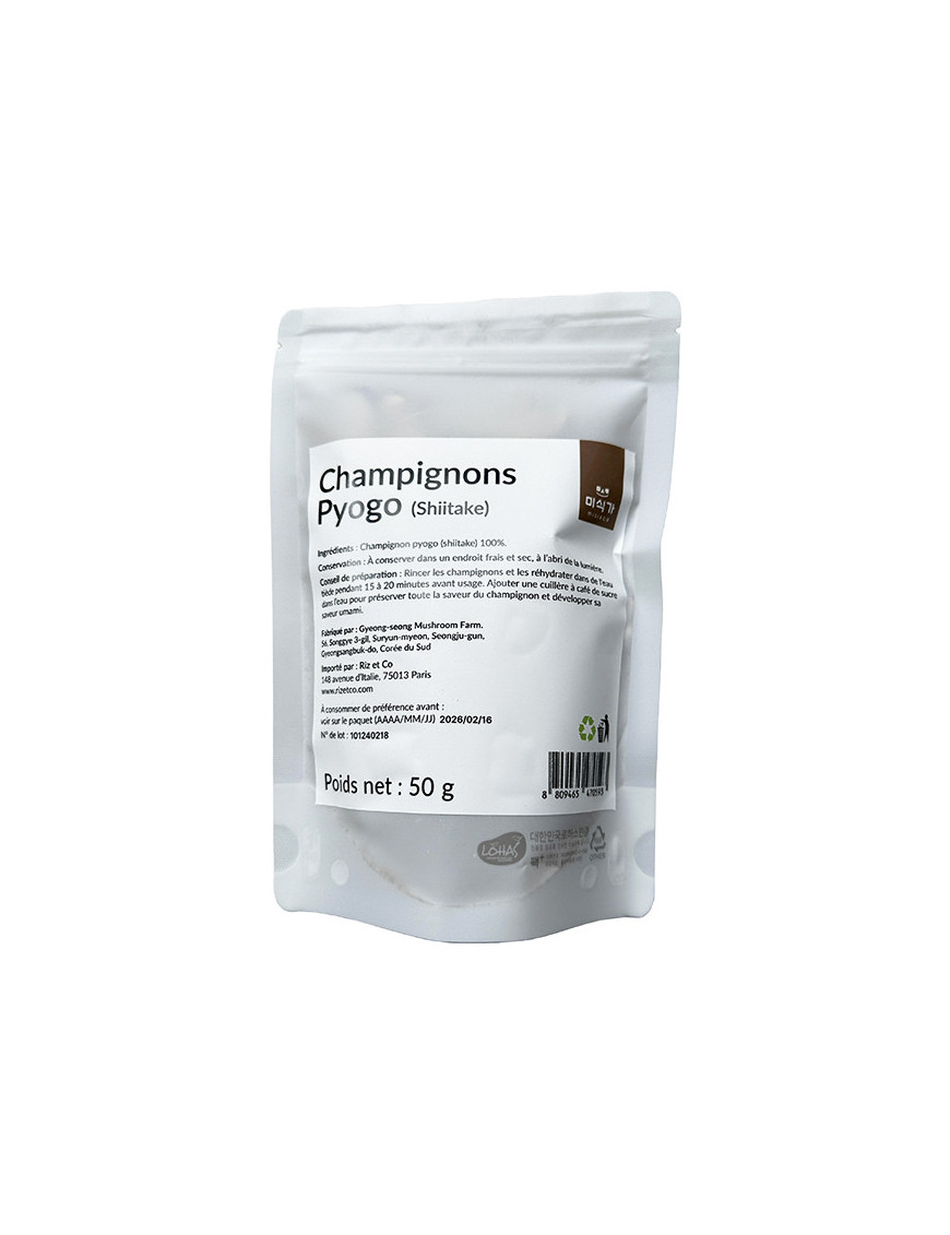 Champignons Shiitake (ou Pyogo) Séchés en Tranches (50g)