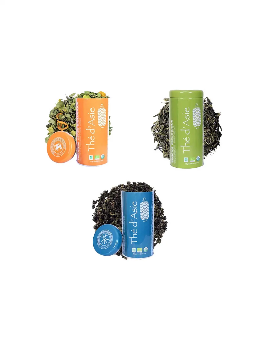 Bundle 3 Types de Thé (Oolong, Sencha et Infusion Détox)